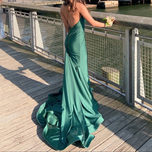 butt scrunch prom dress Lace-Up Atria Ruched Long Formal Dress